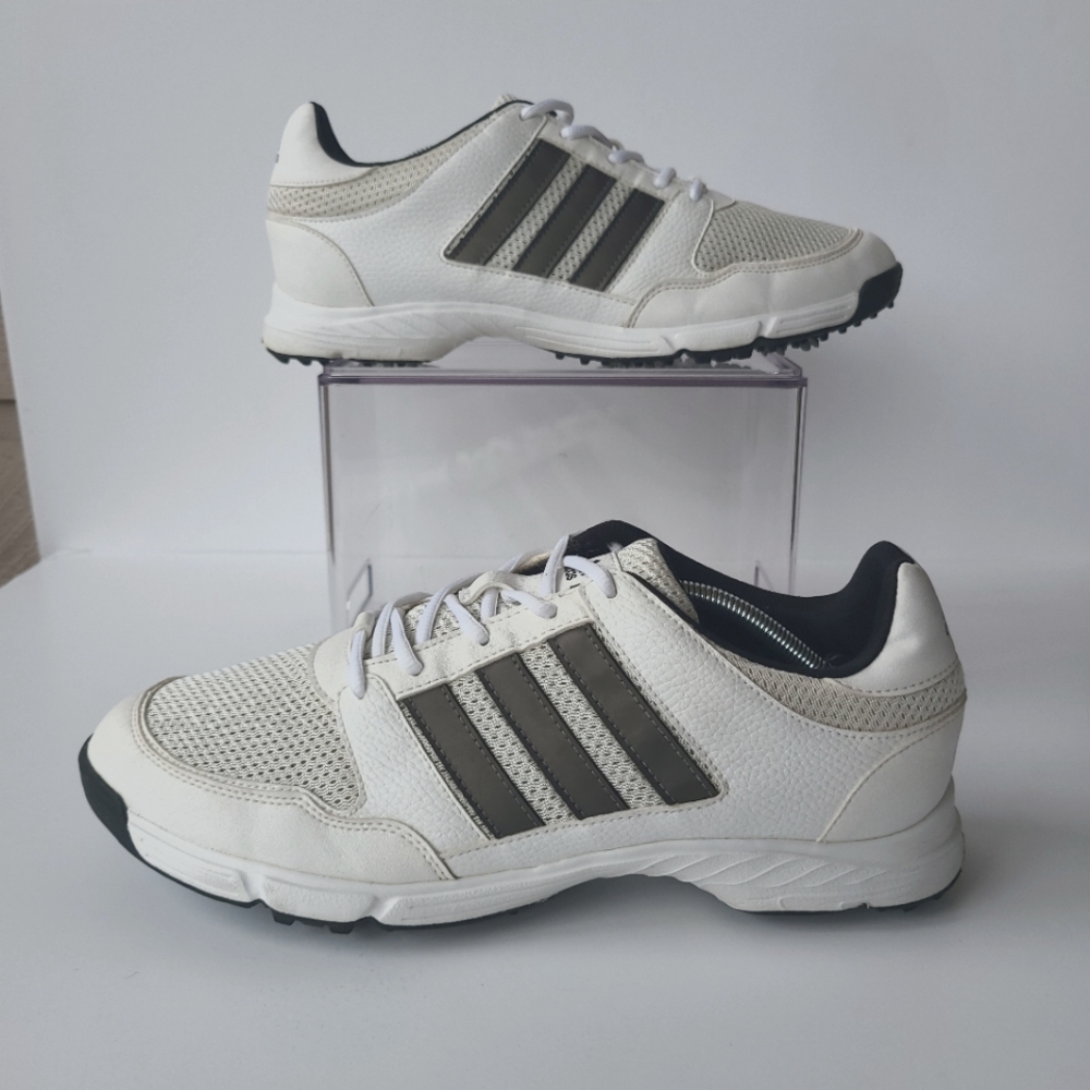 Adidas Men's Tech Response 4.0 Golf Shoes White/Dark Silver Metallic Size 11.5